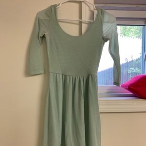 Blue sparkle half sleeve mini dress